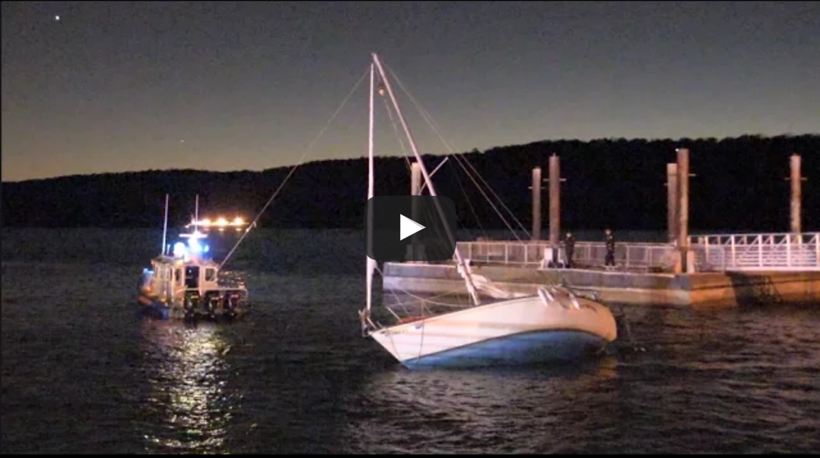 Boat in distress by the RiverFront in Yonkers Yonkers Voice