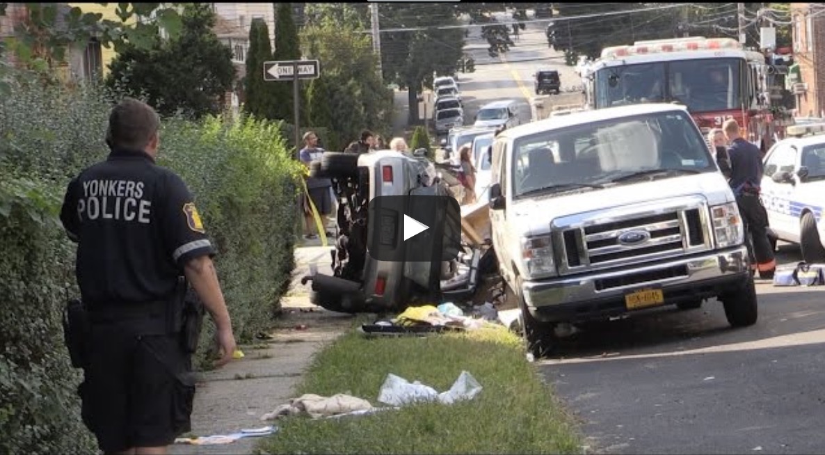 Serious mva accident w/rollover on Scott Ave, Yonkers Yonkers Voice